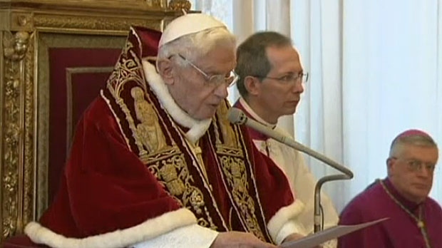 Pope Benedict resigns