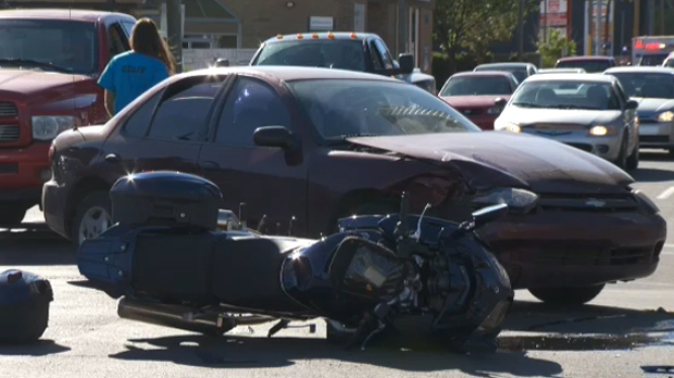 Motorcycle-vehicle crash Aug 31
