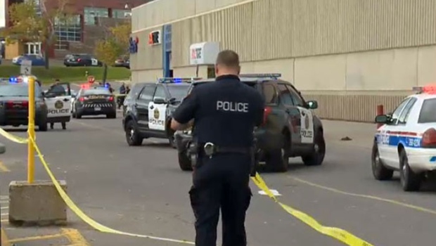Calgary officer stabbed in mall after chase, suspect shot
