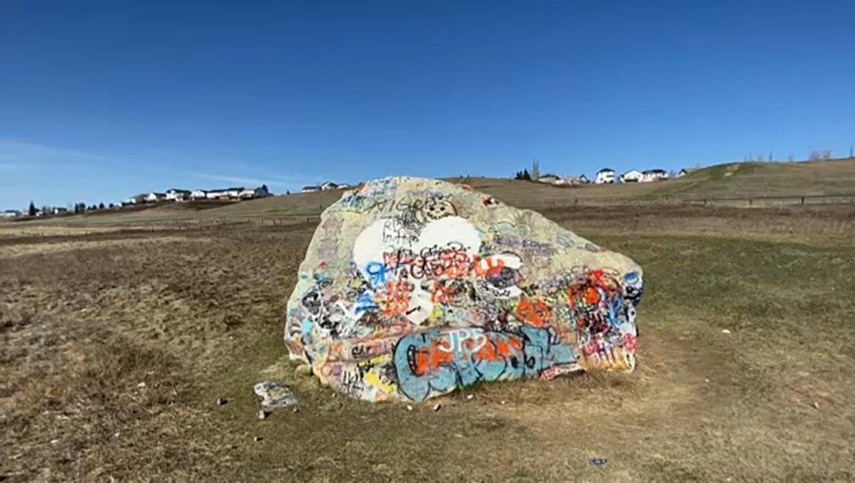 Erratic boulder, near Calgary