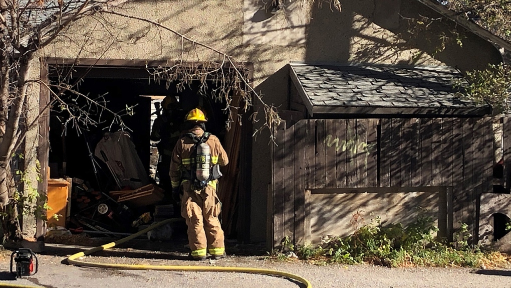 A fire in southeast Calgary was confined to a single garage and its contents Thursday afternoon
