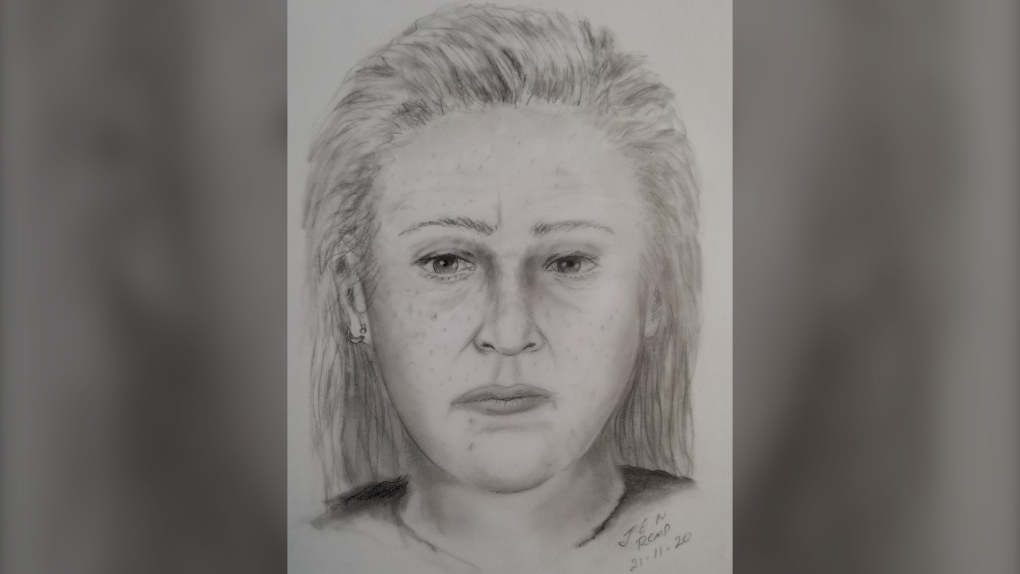 Sketch released by RCMP after human remains were found near Pincher Creek, Alta. (Supplied)