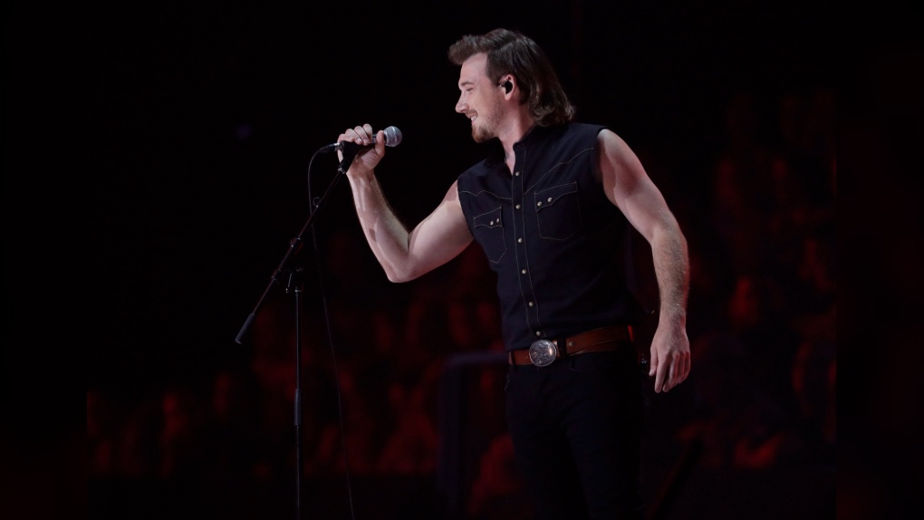 Morgan Wallen performs "Whiskey Glasses" at the CMT Music Awards on Wednesday, June 5, 2019, at the Bridgestone Arena in Nashville, Tenn. Wallen is headlining Country Thunder Calgary in August, 2022. (AP Photo/Mark Humphrey) 