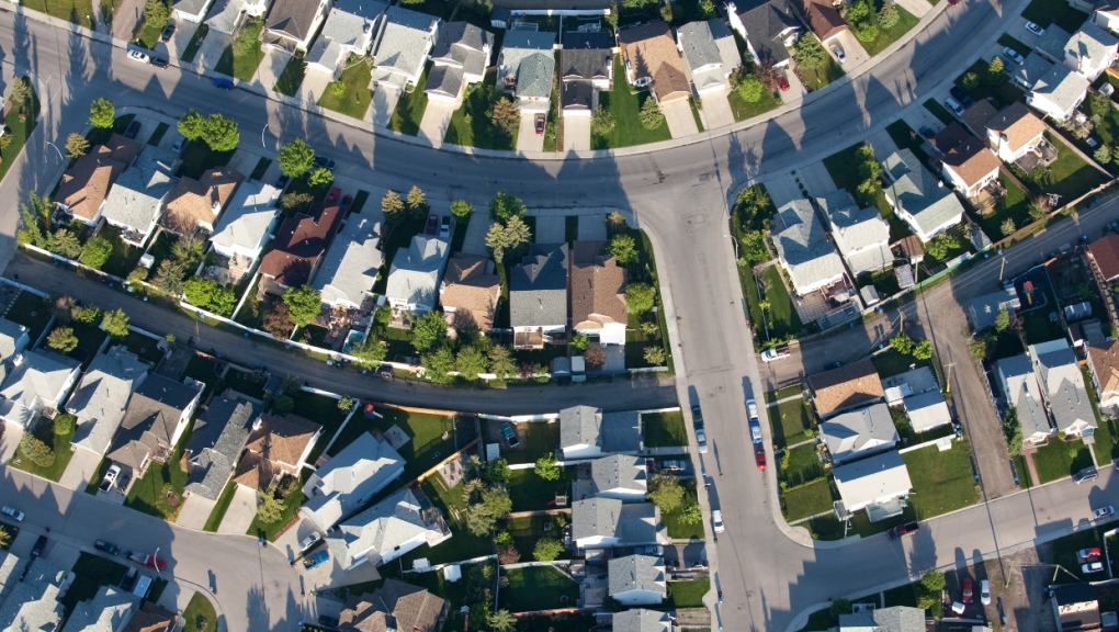 A stock photo showing a Calgary neighbourhood taken from an aerial perspective. (Getty Images) 