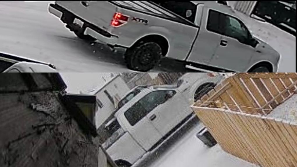Sundre RCMP are hoping the public can help them track the movements of a silver F-150 believed to be connected to an armed home invasion. (RCMP handout)