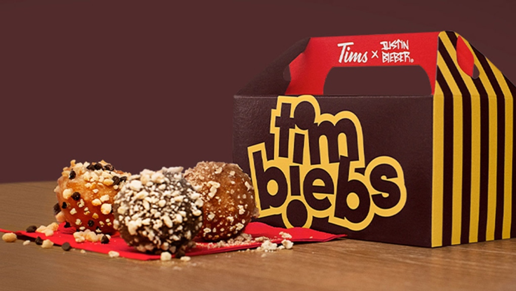 Tim Hortons launched the Timbiebs line of products and merchandise on Nov. 29. (Supplied/Tim Hortons)