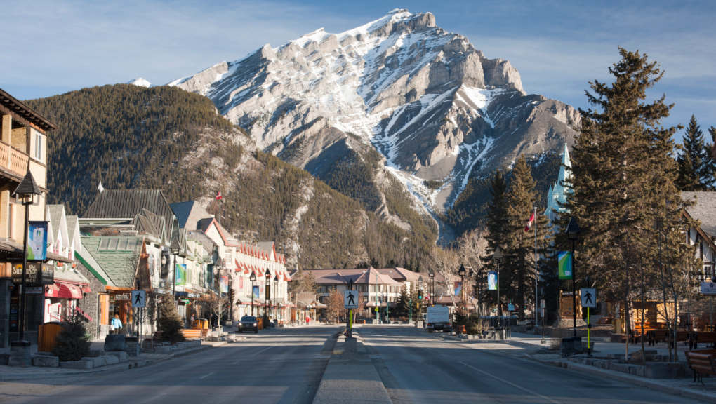 Early morning in the town of Banff, Banff National Park. (Getty Images) 