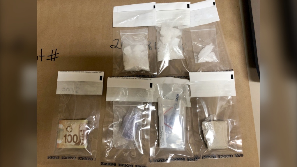 Some of the drugs seized by RCMP in an investigation into drug trafficking on the Stoney Nakoda First Nation. (RCMP handout)
