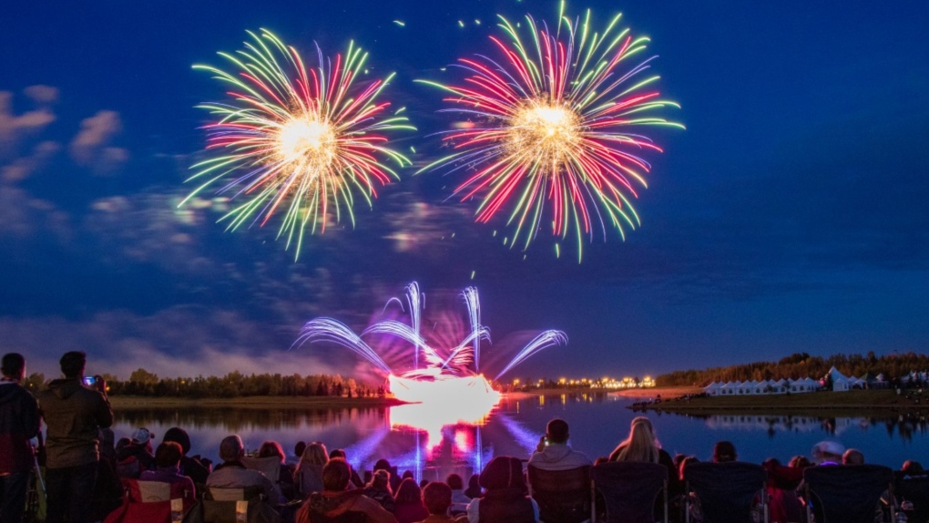 Fireworks atop the water of Elliston Park during the 2019 edition of GlobalFest. (image: Mike Cheong)