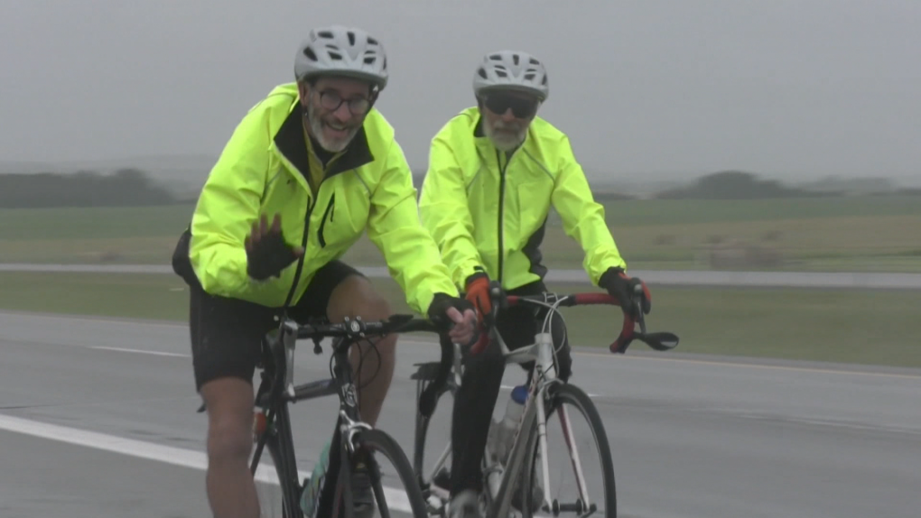 The Cycling 4 Water group arrived in Calgary on Thursday as part of  their fundraising ride across Canada.