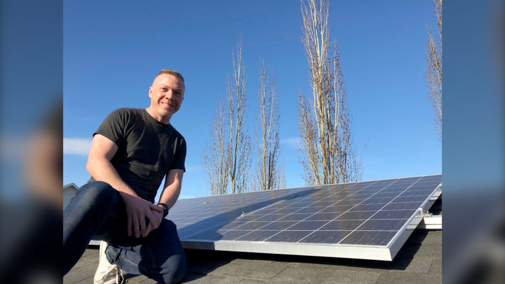 Calgarian Sean McCann installed solar panels on his home in 2018 as part of a provincial rebate program. (Photo submitted)
