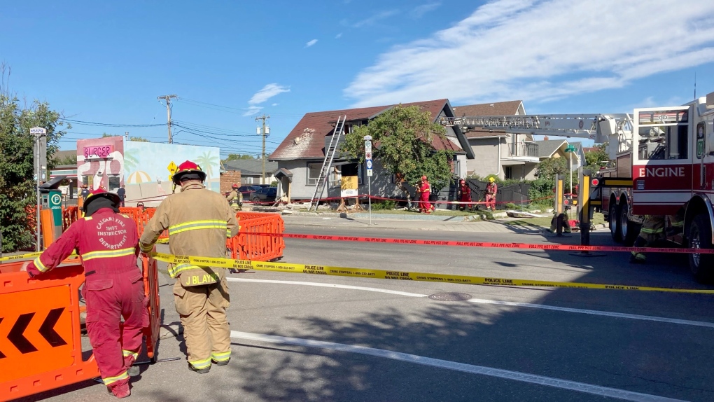 A house in Bridgeland was damaged by an explosion on Tuesday morning. 