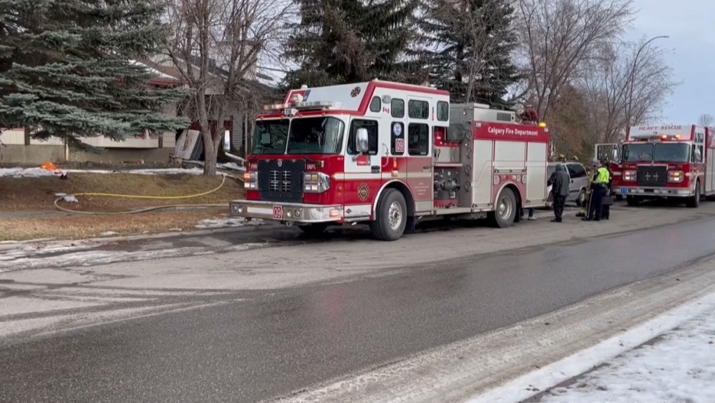 Calgary firefighters attended an incident at a home on River Valley Drive S.E. Three people managed to get out on their own along with their pets, but a fourth person needed to be rescued, officials say.