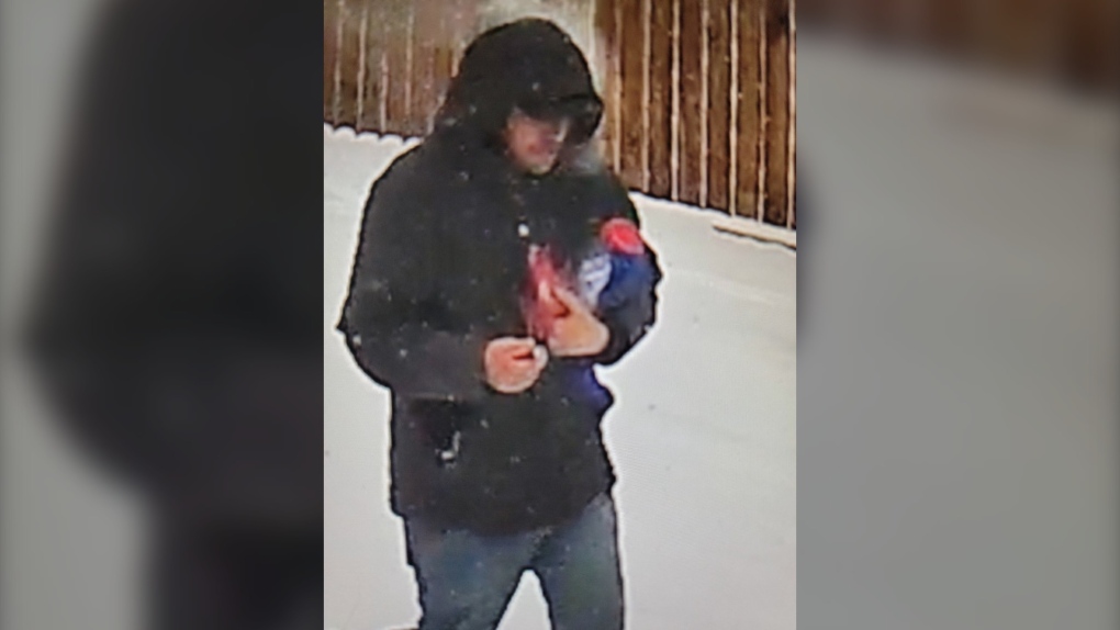 Police in Medicine Hat, Alta., have released this photo of a robbery suspect and are asking for the public's help to identify him. (Supplied)
