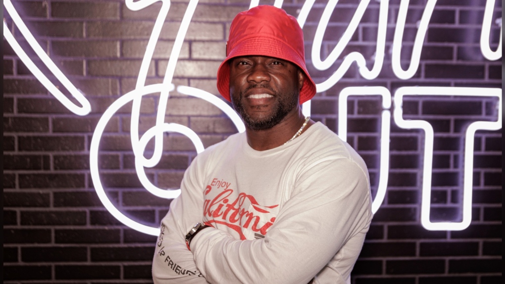 Kevin Hart poses for a portrait at the opening of his new vegan fast-food restaurant "Hart House" on Wednesday, Aug. 24, 2022 in Los Angeles. (Photo by Willy Sanjuan/Invision/AP). 