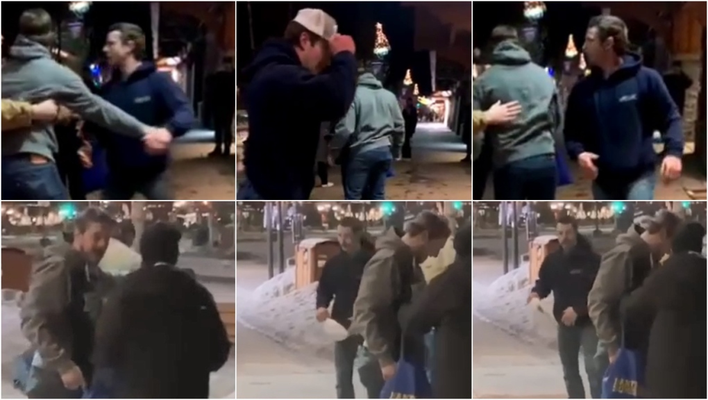 Banff RCMP released these photos of the people involved in a fight outside Park Distillery on Feb. 12, 2022. (Supplied) 