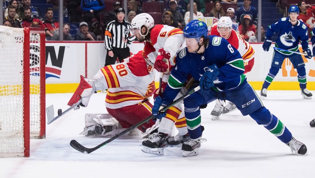 Tkachuk Puts Up Three Points, Calgary Flames Hand Vancouver Canucks ...