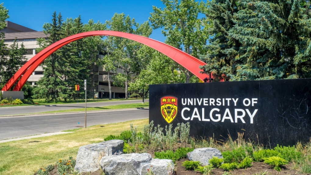 Entrance sign and arch at the University of Calgary. (Getty Images) 