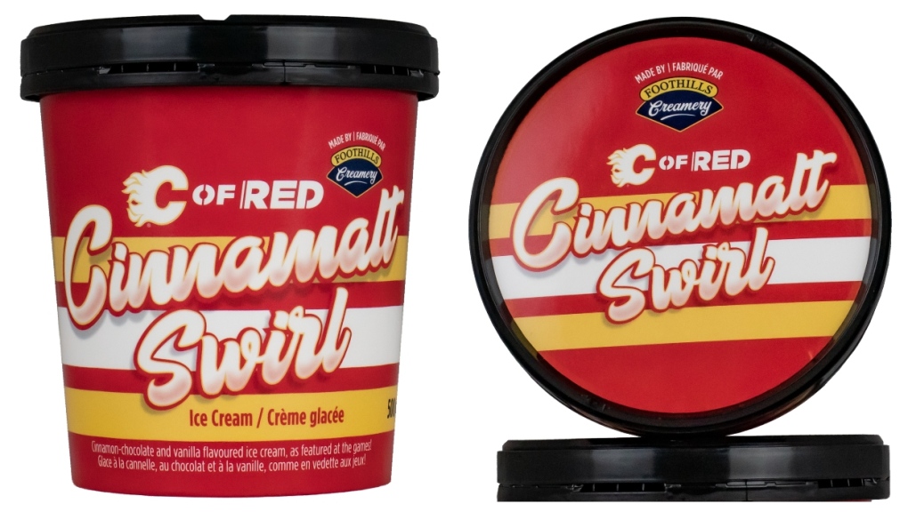 Foothills Creamery is selling a new ice cream, called C of Red Cinnamalt Swirl, in honour of the Calgary Flames' playoff run. 
