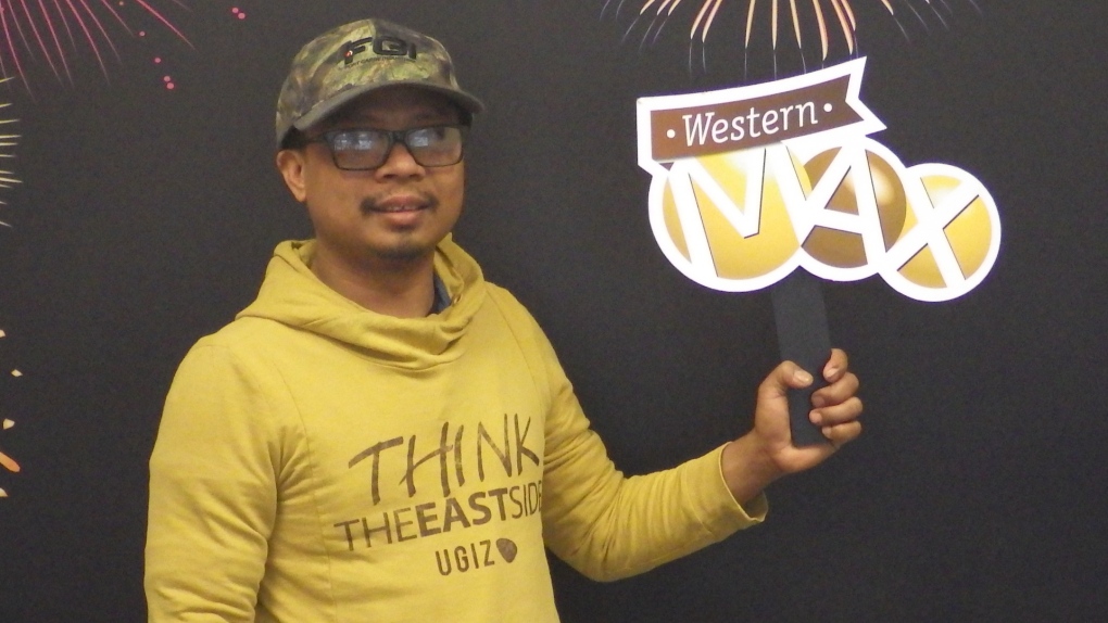 Junior Manimbo of Rocky View County won half of the $1M prize in the April 8 Western Max draw. (WCLC) 