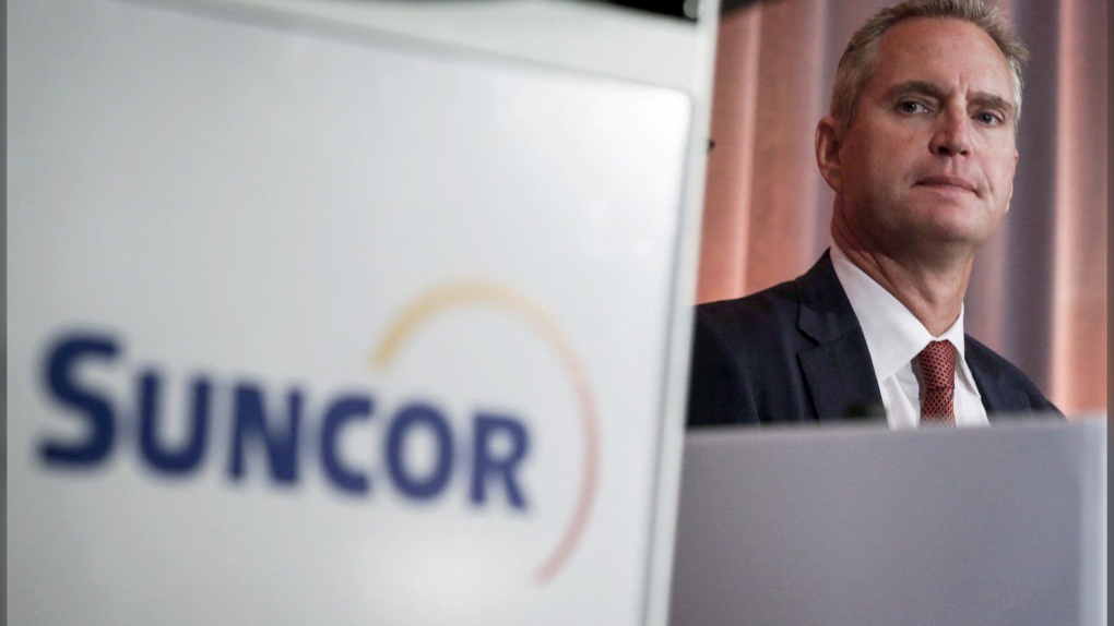 Suncor president and CEO Mark Little prepares to address the company's annual meeting in Calgary on May 2, 2019. Suncor Energy Inc. is not interested in selling off its Petro-Canada retail network, the oil giant's chief executive said Tuesday, in spite of pressure from an aggressive activist investor. Jeff McIntosh/The Canadian Press
