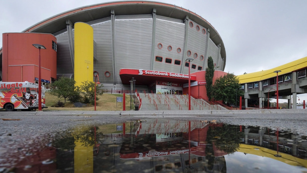 There are no more free tickets available to attend a public party, called the Red Lot, at the Scotiabank Saddledome ahead of Game 7 between the Calgary Flames and Dallas Stars. THE CANADIAN PRESS/Jeff McIntosh
