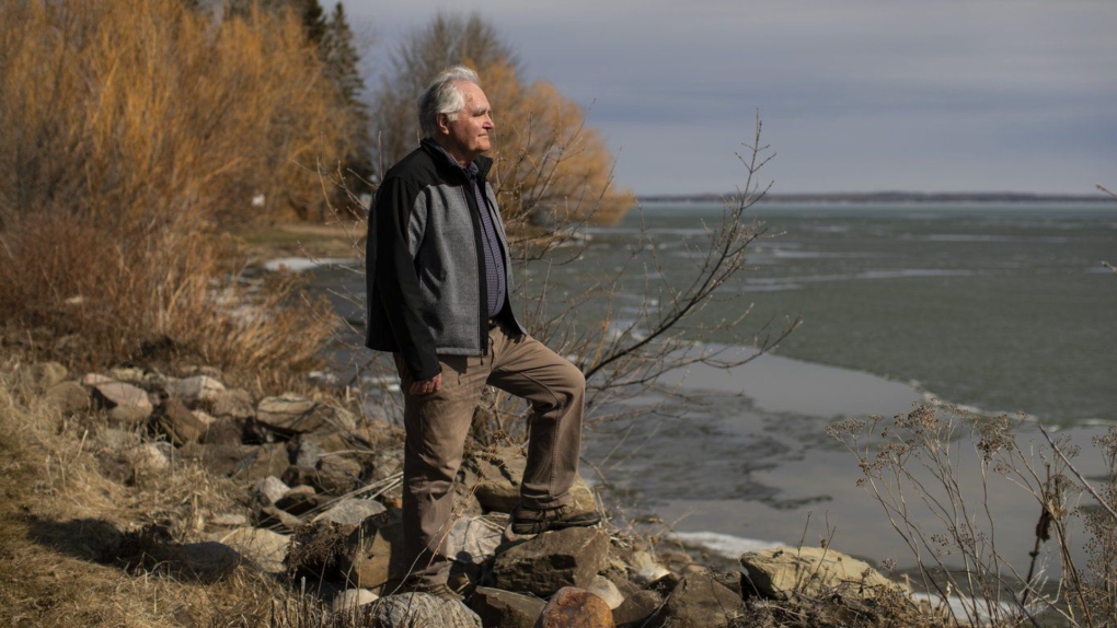 Don Davidson pictured at Pigeon Lake Alta, on Sunday May 1, 2022. 2022. Thousands of Alberta cottagers and homeowners are waiting nervously to see if a provincial regulator will allow a large feedlot to be developed near the popular and environmentally fragile recreational lake. (THE CANADIAN PRESS/Jason Franson)