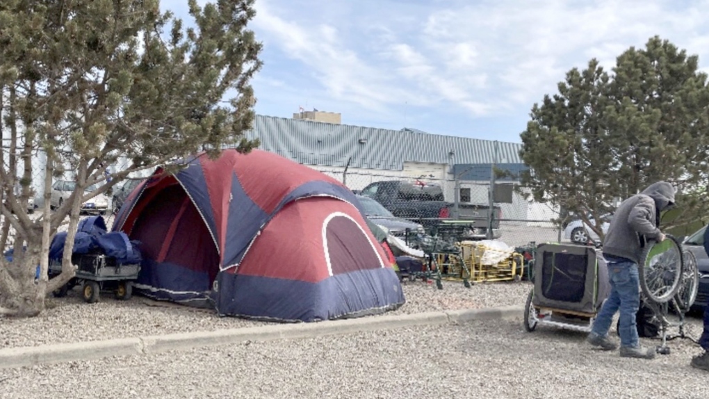 A homeless encampment which was removed by the City of Lethbridge and members of the Lethbridge Police Service. (Photo courtesy Bill Ginther)