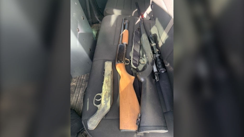 Lethbridge police seized three firearms, including a prohibited weapon, from a north side home on May 27. (Supplied)