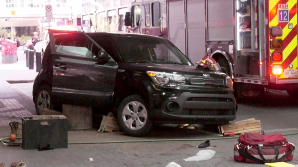  A couple, both in their 20s, were taken to hospital after the driver suffered a medical episode in downtown Calgary Tuesday afternoon that led to his girlfriend becoming pinned under their SUV. The woman died from her injuries in hospital.