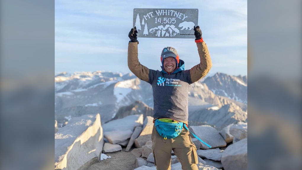 Jeromy Farkas on the summit of Mount Whitney, the tallest peak in the continental United States, as part of his self-supported trek of the Pacific Crest Trail. (Courtesy Big Brothers Big Sisters of Calgary and Area)