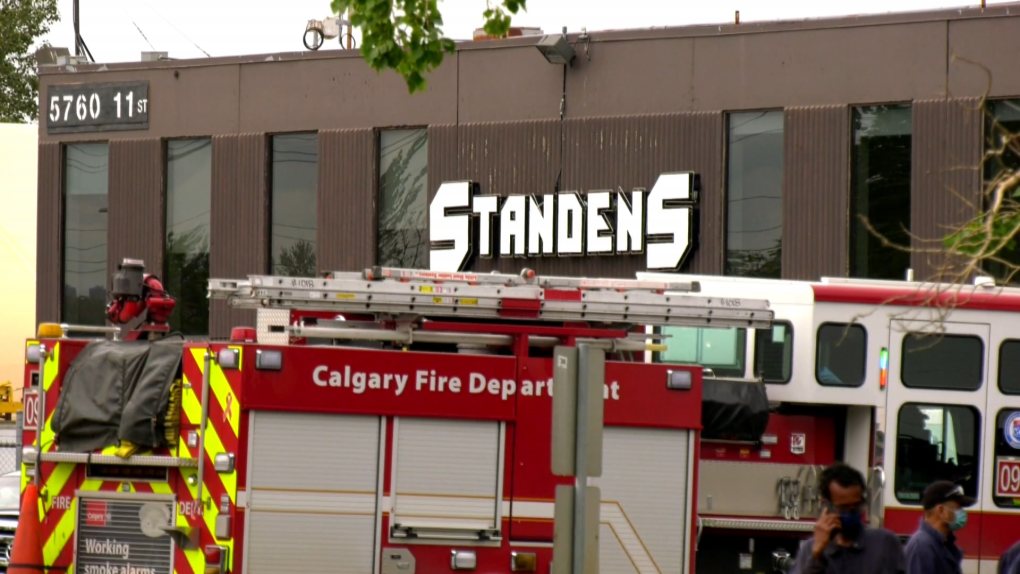 Fire crews responded to IMT Standen's Monday afternoon after a fire broke out that was sparked by overheating machinery.