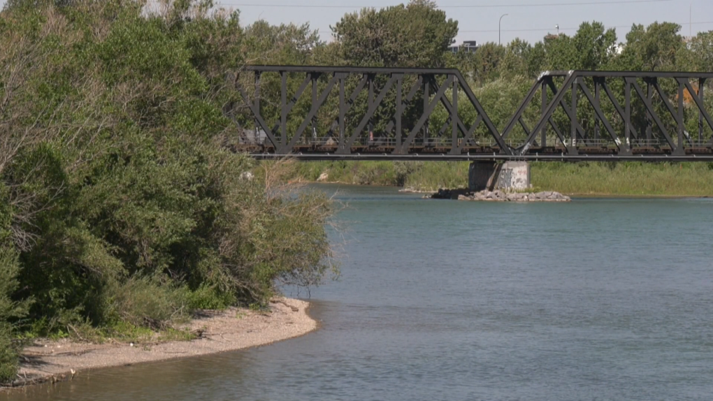 The Calgary Fire Department aquatic response team pulled a man from the Bow River near Harvie Passage Wednesday morning.