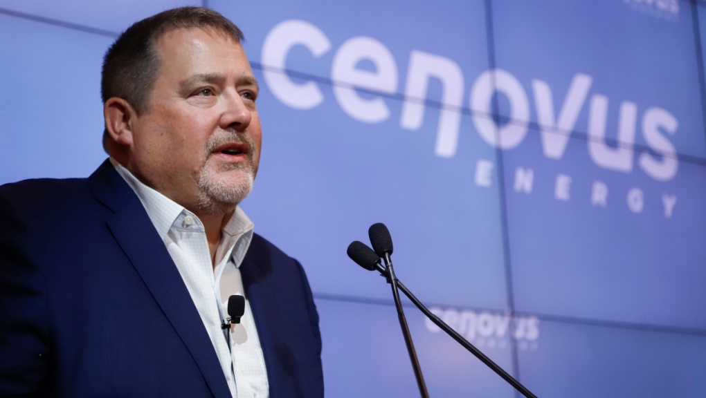 Cenovus CEO Alex Pourbaix speaks at a news conference in Calgary on Thursday, Jan. 30, 2020.  (THE CANADIAN PRESS/Jeff McIntosh)