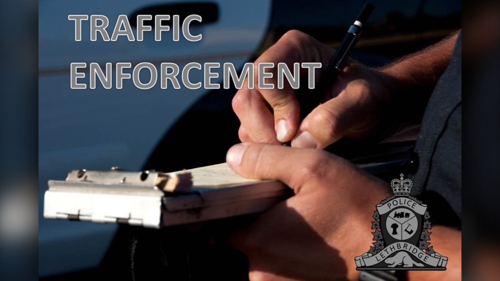 Lethbridge Police Service traffic enforcement. (Twitter/LPS)