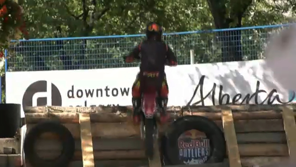 Olympic Plaza turns into motorcross track