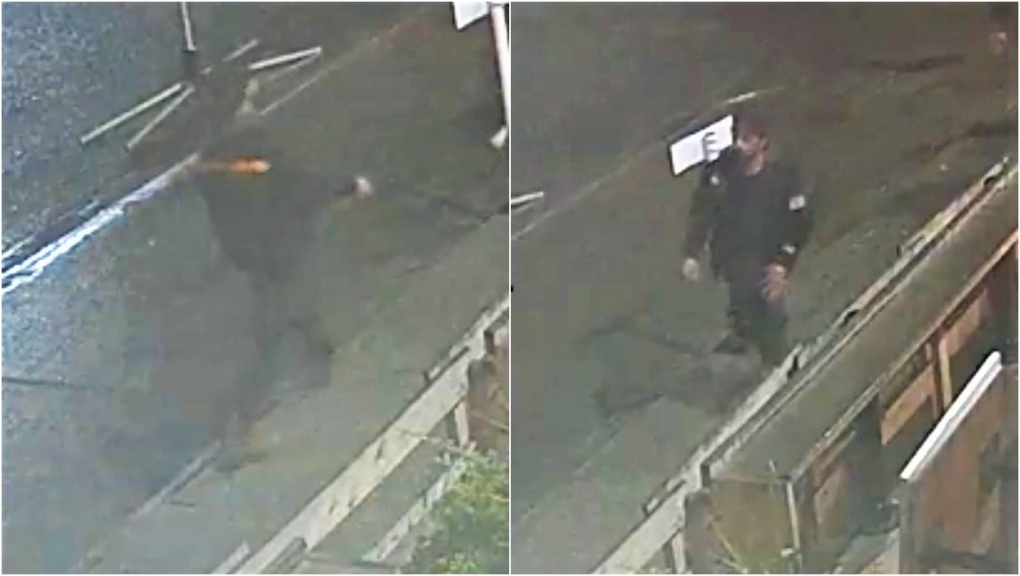 Calgary police released these photos of a man believed to be involved in an assault in the 200 block of 14th Avenue S.E. on Sunday, June 5, 2022. (Calgary Police Service) 
