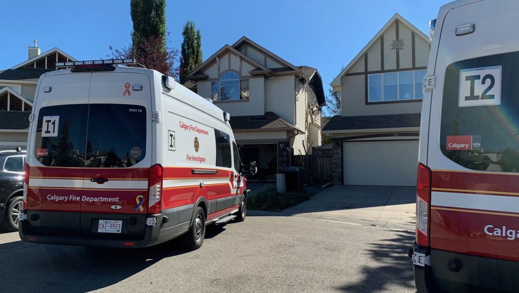 Fire officials are investigating the cause of a blaze at a home in southwest Calgary.