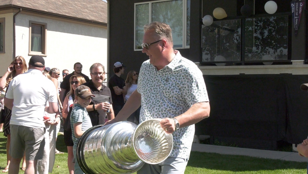 Wade Klippenstein, the director of amateur scouting for the Stanley Cup champion Colorado Avalanche, brought the Stanley Cup home to Coaldale, Alta. Tuesday.