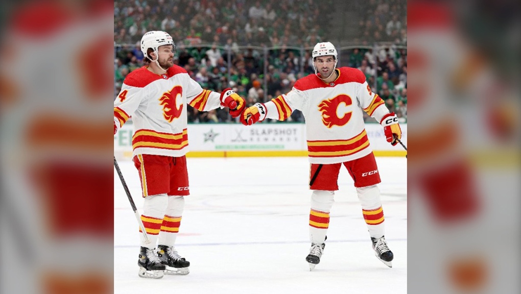 Calgary built a 6-1 lead in Dallas, then hung on to win 6-5 Saturday afternoon. (Photo: Twitter@NHLFlames)