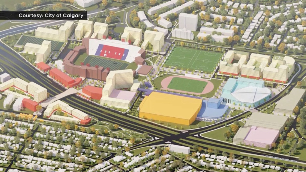 An illustration, created in 2019, depicts the layout of the proposed fieldhouse for the Foothills Athletic Park. (Supplied)