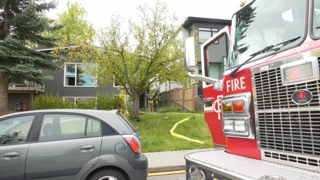 Fire crews responded to the 400 block of 52 Avenue S.W. for a house fire on Oct. 2, 2023. 