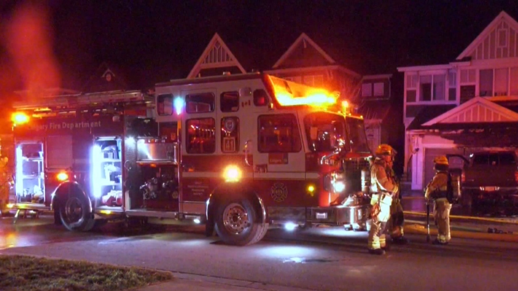 Fire crews knocked down a blaze at a home in the southeast community of Auburn Bay on Monday night.