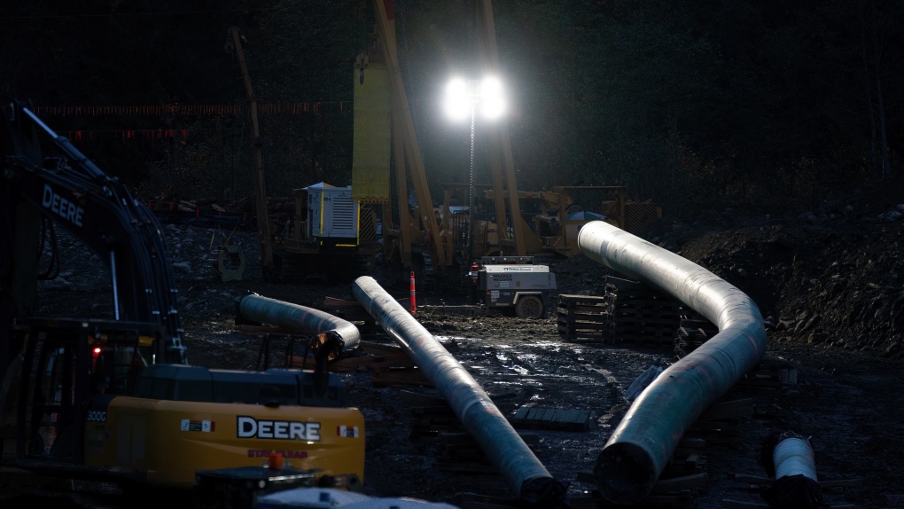 The estimated cost of the Trans Mountain pipeline expansion project has increased once again, this time to $30.9 billion. That's an increase from the $21.4 billion price tag placed on the project a year ago, and more than double an earlier estimate of $12.6 billion. Construction of the pipeline is pictured near Hope, B.C., Monday, Oct. 18, 2021. THE CANADIAN PRESS/Jonathan Hayward