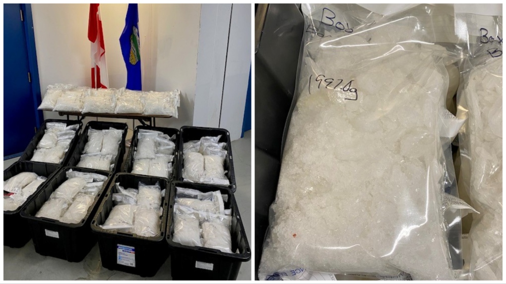 The Canada Border Services Agency intercepted a massive shipment of methamphetamine that was coming into Alberta at the Coutts border crossing last month. (Supplied)