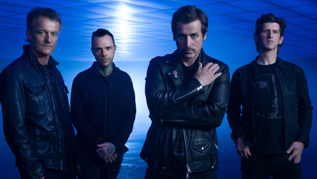 Duncan Coutts, (left to right) Jason Pierce, frontman Raine Maida and Steve Mazur of the band Our Lady Peace in an official press photo from 2021. (Supplied)