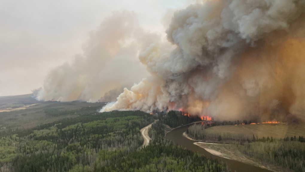 Some oil and gas companies in Alberta are once again shutting in production as hot and dry conditions exacerbate the wildfire situation in the energy-producing province. The Edson Forest Area wildfire is shown in a Thursday, May 11, 2023 handout photo. THE CANADIAN PRESS/HO-Twitter-Alberta Wildfire