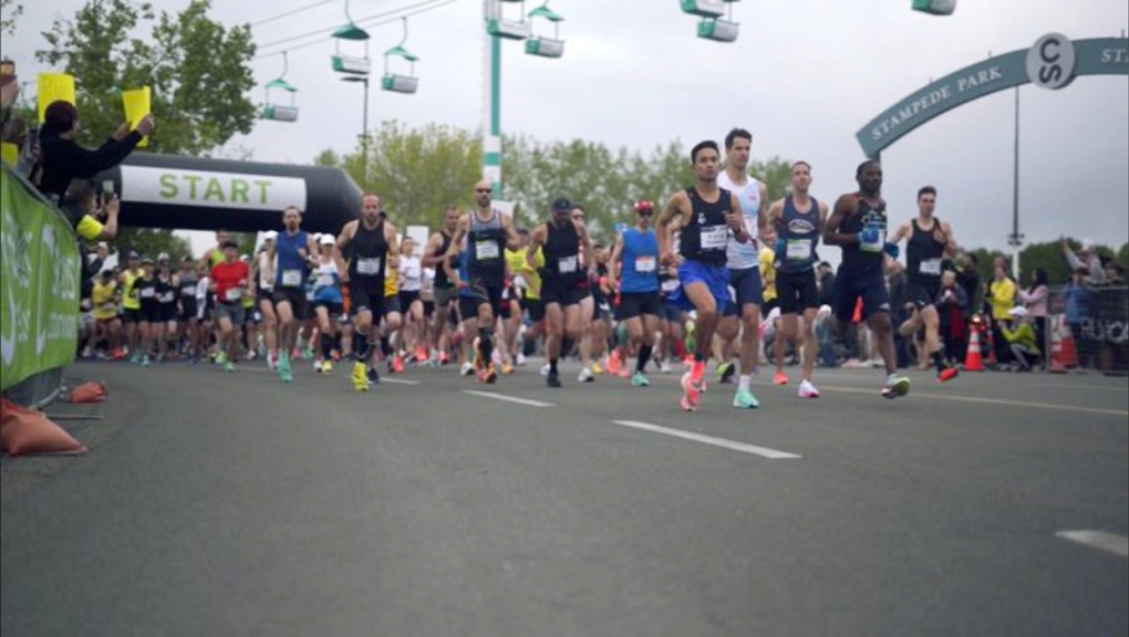 The Calgary Marathon will result in road closures and bus route detours Sunday. (Photo: Twitter@CalgaryTransit)