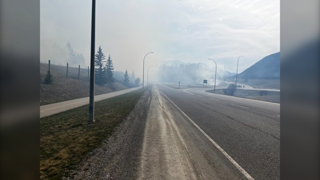 A prescribed burn was out of control in Banff early Wednesday, Parks Canada announced. (Photo: Twitter@Banff_Town)