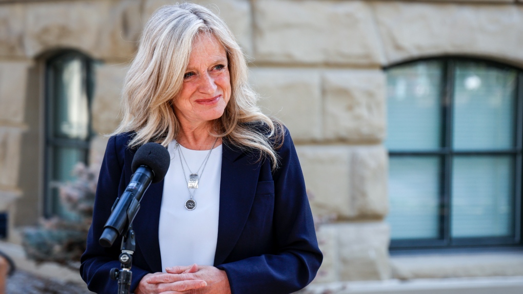 Alberta NDP Leader Rachel Notley makes a campaign announcement in Calgary, Thursday, May 4, 2023. Albertans go to the polls on May 29. THE CANADIAN PRESS/Jeff McIntosh